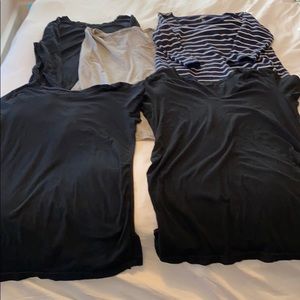 5 Maternity tees- Gap and H&M size L